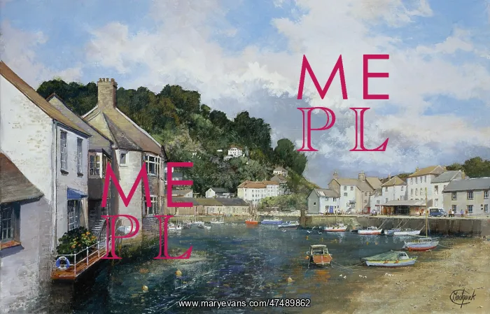 : Polperro, Cornwall – Harbour Scene : Polperro, Cornwall – Harbour Scene