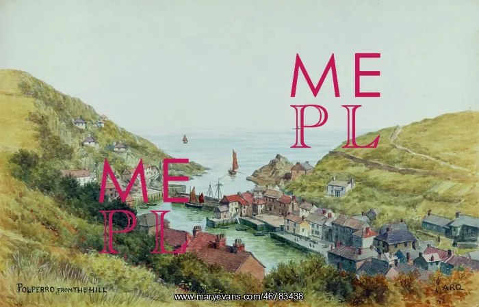 : Polperro, Cornwall, viewed from the hill : Polperro, Cornwall, viewed from the hill