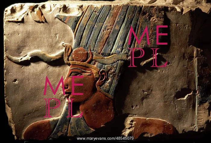 : Polychrome relief of Pharaoh Thutmose III (h.1490-1436 BC) : Polychrome relief of Pharaoh Thutmose III (h.1490-1436 BC)