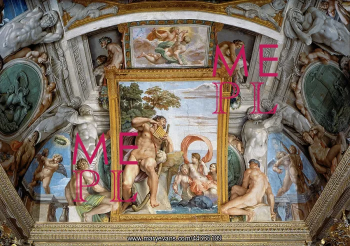 : Polyphemus and Galatea. Fresco by : Polyphemus and Galatea. Fresco by