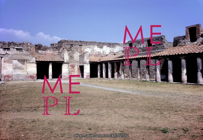  : Pompeii. The shaded walkway of a roofed and collonnaded public space surrounding