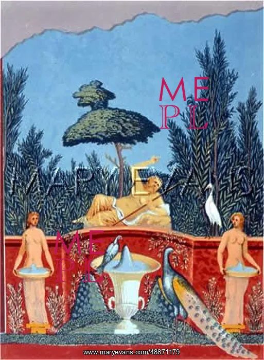  : POMPEII MURAL / PEACOCK