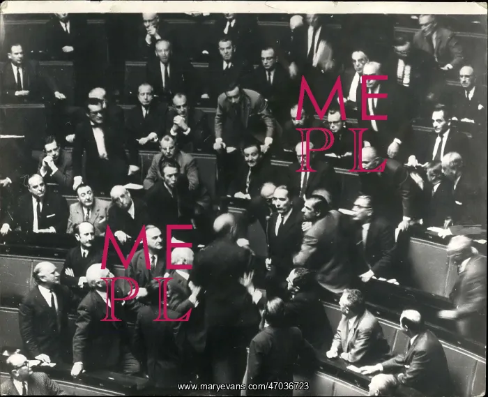 : Pompidou and Mitterrand at French National Assembly : Pompidou and Mitterrand at French National Assembly