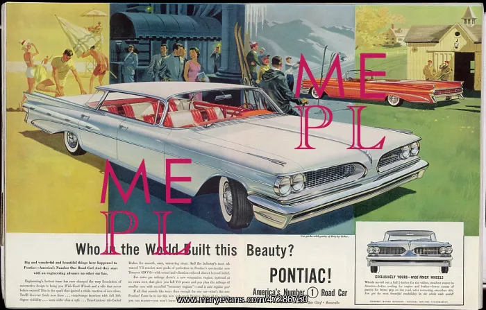 : Pontiac car - 1958 advertisement : Pontiac car - 1958 advertisement