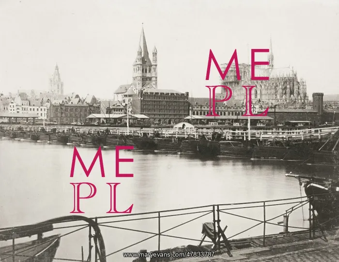 : Pontoon bridge, River Rhine, Cologne, Koln, Germany : Pontoon bridge, River Rhine, Cologne, Koln, Germany