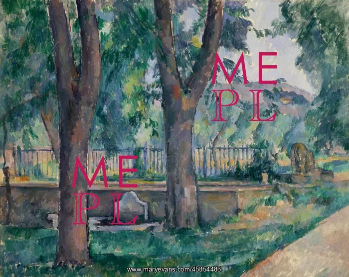 : Pool at the Jas de Bouffan, by Paul Cezanne : Pool at the Jas de Bouffan, by Paul Cezanne