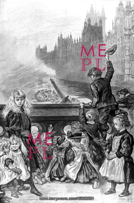 : Poor children on Westminster Bridge : Poor children on Westminster Bridge