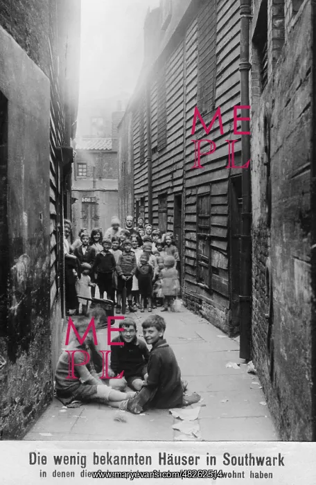 : Poor district in London, 1925 : Poor district in London, 1925