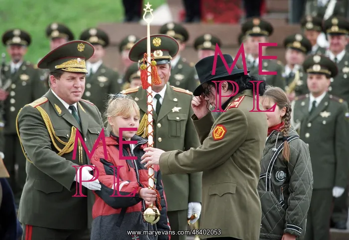 : Pop singer Michael Jackson visits Moscow, 1996 : Pop singer Michael Jackson visits Moscow, 1996