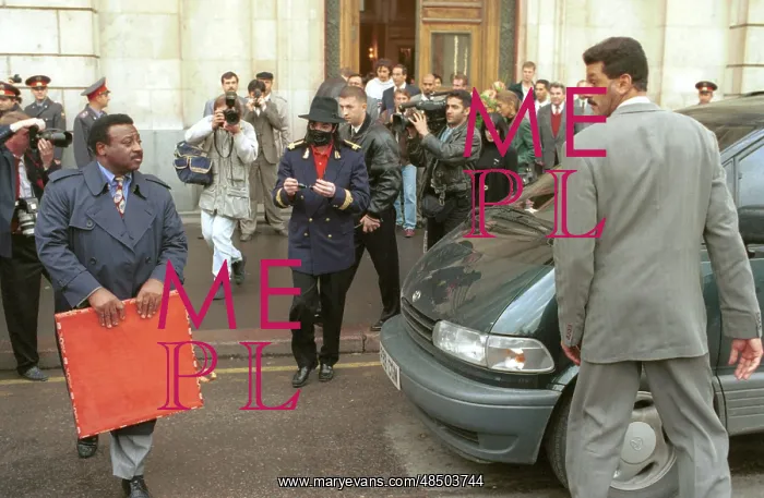 : Pop singer Michael Jackson visits Moscow, 1996 : Pop singer Michael Jackson visits Moscow, 1996
