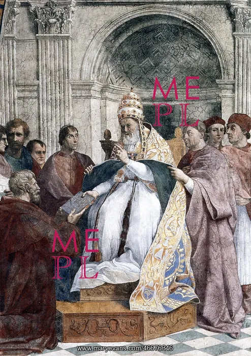 : Pope Gregory IX, fresco by Raphael : Pope Gregory IX, fresco by Raphael