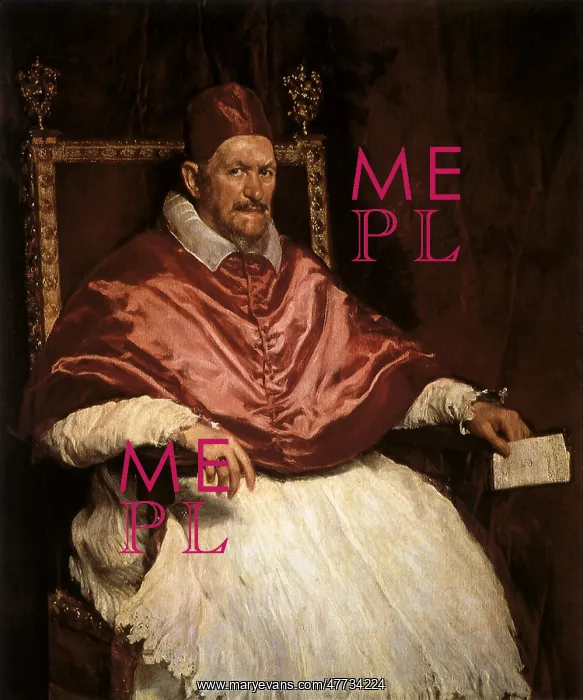  : Pope Innocent X, by Velazquez