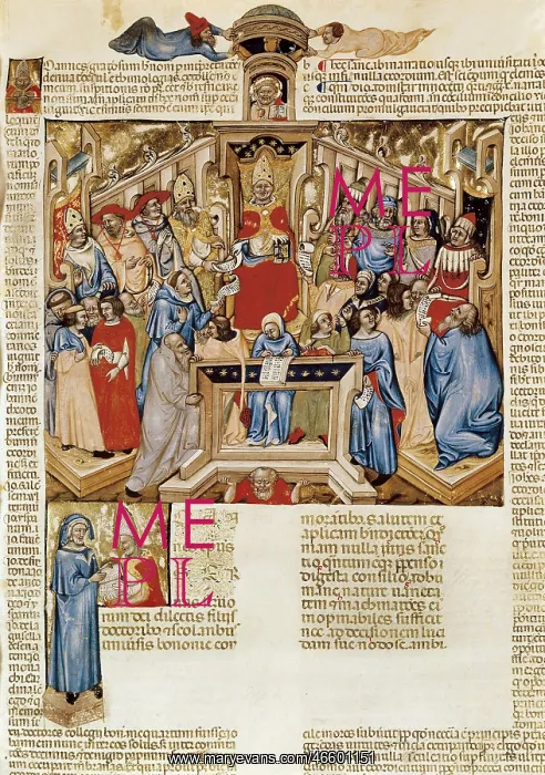 : Pope John XXII, together with clergymen and doctors : Pope John XXII, together with clergymen and doctors