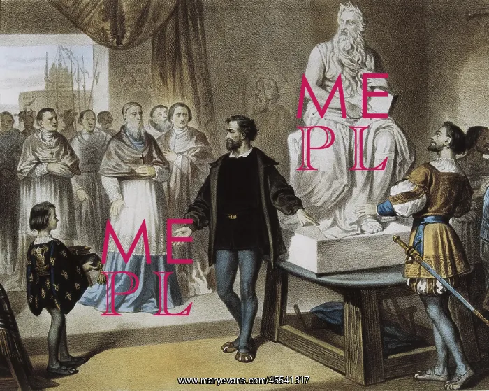 : Pope Julius II visiting the studio of Michelangelo : Pope Julius II visiting the studio of Michelangelo