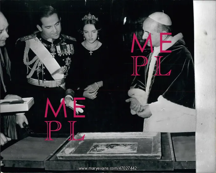 : Pope with King Constantine and Queen Anne-Marie : Pope with King Constantine and Queen Anne-Marie