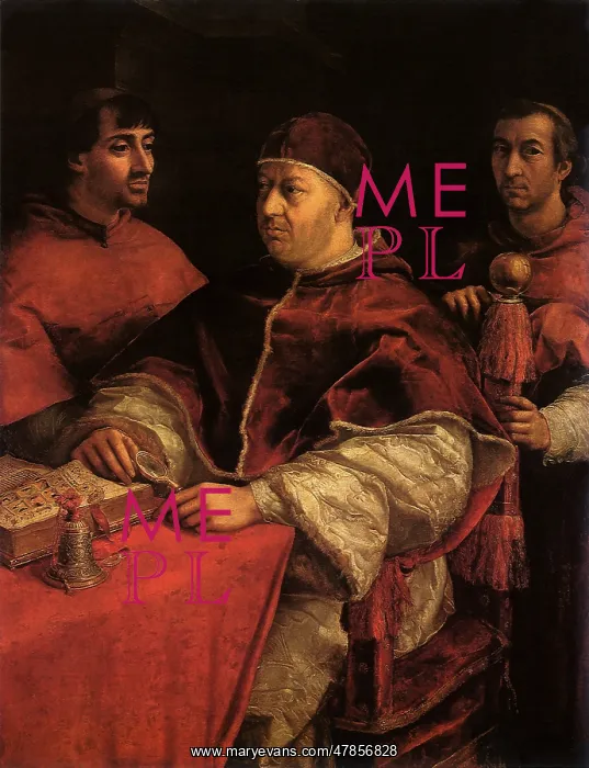 : Pope Leo X with two others, by Raphael : Pope Leo X with two others, by Raphael