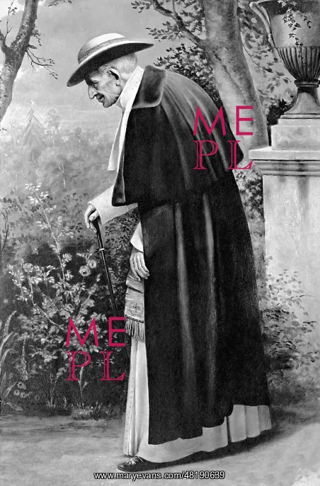 : Pope Leo XIII in the garden : Pope Leo XIII in the garden