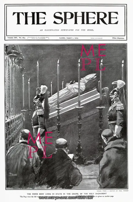 : Pope Leo XIII lying in state 1903 : Pope Leo XIII lying in state 1903
