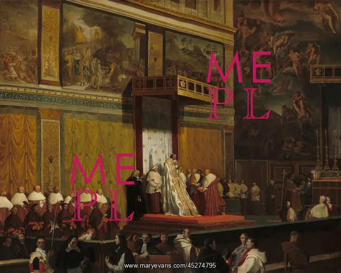 : Pope Pius VII in the Sistine Chapel, by Ingres : Pope Pius VII in the Sistine Chapel, by Ingres