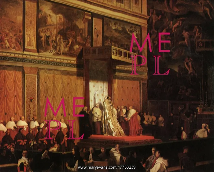 : Pope Pius VII in the Sistine Chapel, by Ingres : Pope Pius VII in the Sistine Chapel, by Ingres