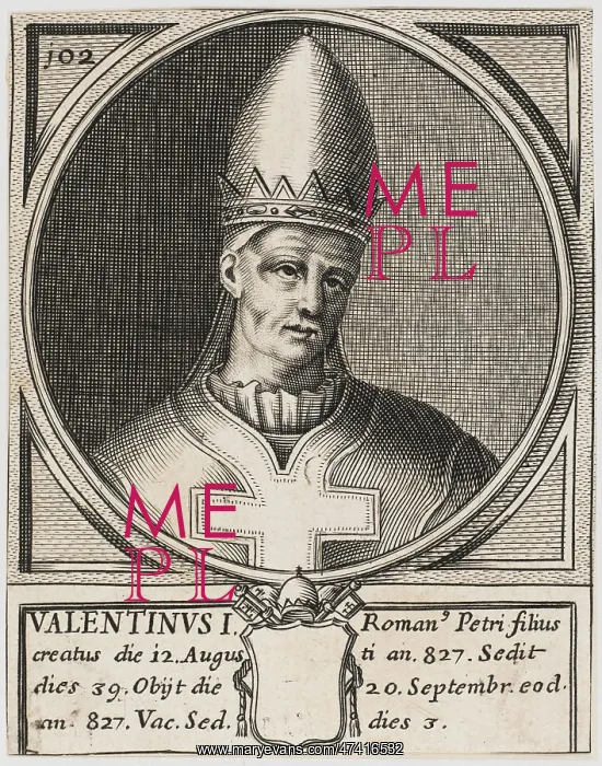 : Pope Valentinus : Pope Valentinus