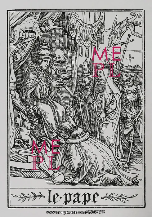 : The Pope visited by Death. Series The Dance of : The Pope visited by Death. Series The Dance of