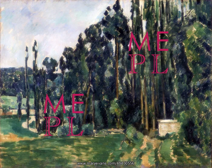 : The Poplars Artist: Paul Cezanne : The Poplars Artist: Paul Cezanne