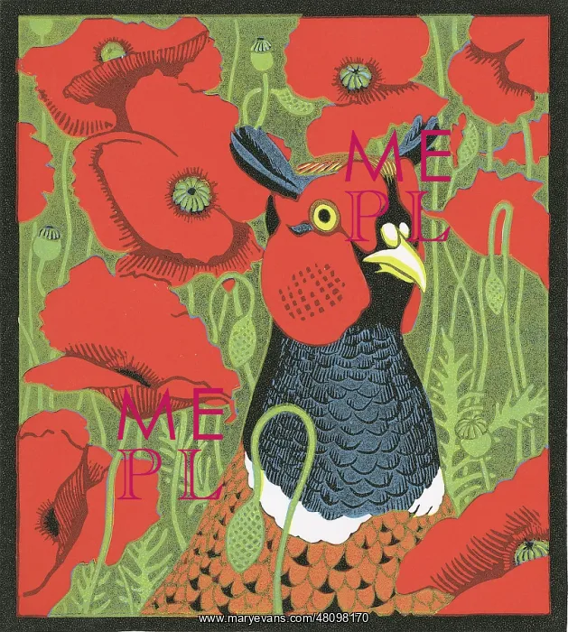 : Poppycock - Pheasant in the Poppies : Poppycock - Pheasant in the Poppies