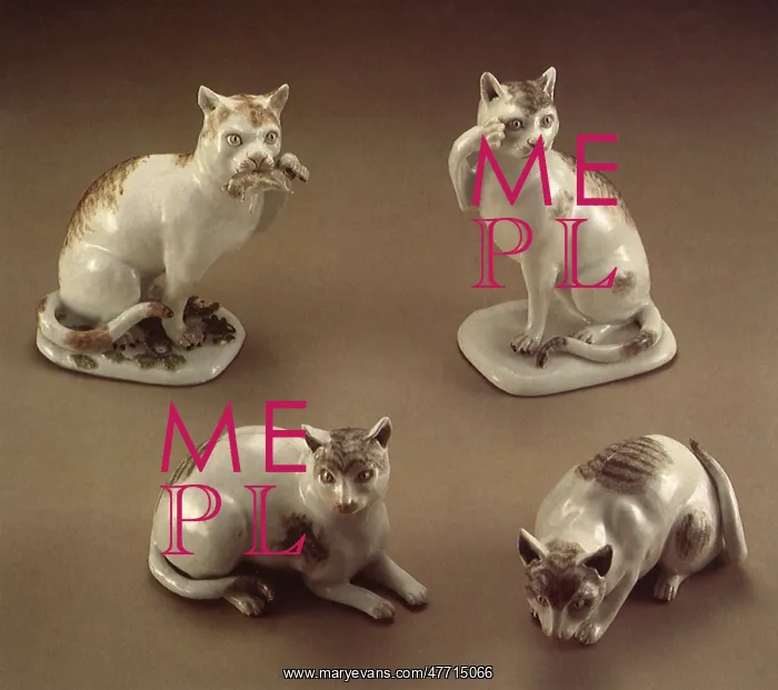  : Four Porcelain Cats