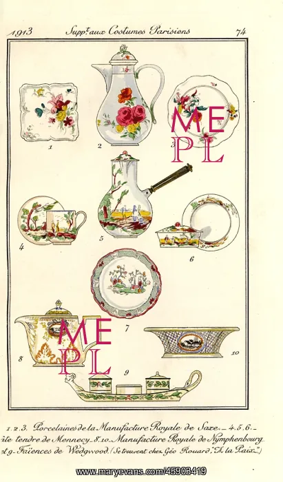 : Porcelain designs for tableware, 1913 : Porcelain designs for tableware, 1913