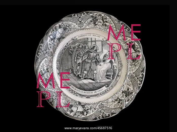 : Porcelain plate, Musee Alexandre-Dumas, Villers-Cotterets : Porcelain plate, Musee Alexandre-Dumas, Villers-Cotterets