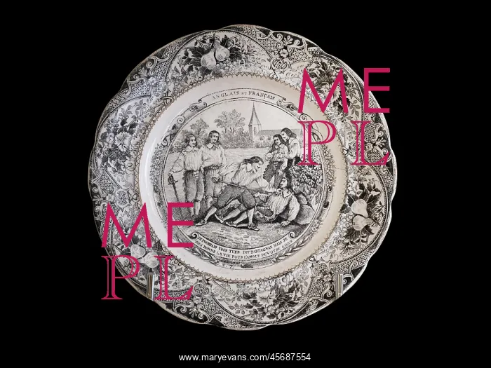 : Porcelain plate, Musee Alexandre-Dumas, Villers-Cotterets : Porcelain plate, Musee Alexandre-Dumas, Villers-Cotterets