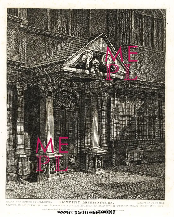 : Porch of an old Interregnum house in Hanover : Porch of an old Interregnum house in Hanover