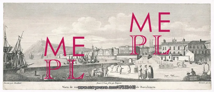 : PORT OF BARCELONA C18TH : PORT OF BARCELONA C18TH