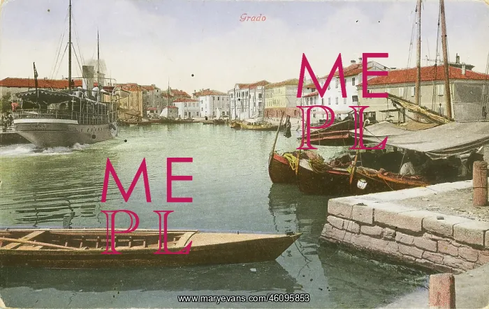 : Grado. The port of Grado. Um 1910. Postcard : Grado. The port of Grado. Um 1910. Postcard