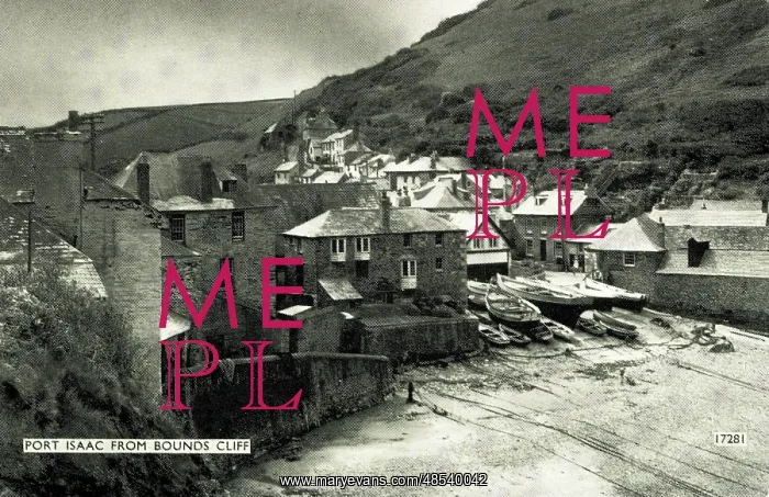 : Port Isaac from Bounds Cliff, North Cornwall : Port Isaac from Bounds Cliff, North Cornwall