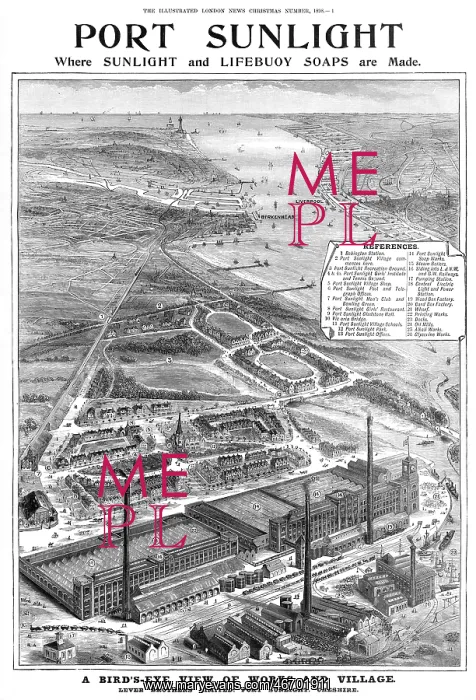 : Port Sunlight - aerial map : Port Sunlight - aerial map