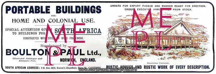 : Portable Buildings advertisement, 1902 : Portable Buildings advertisement, 1902