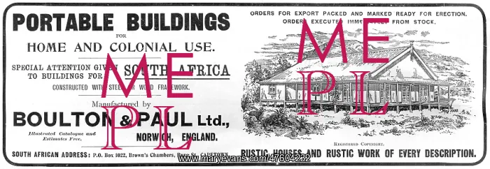 : Portable Buildings advertisement, 1902 : Portable Buildings advertisement, 1902