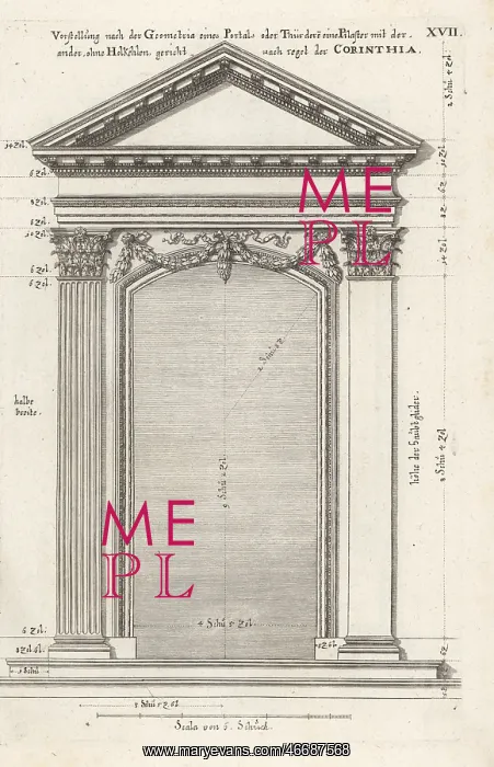 : Portal or door in the Corinthian order : Portal or door in the Corinthian order