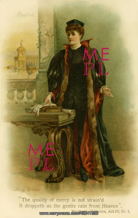 : Portia. A portrait o fPortia in Shakespeare's Merchant of Venice : Portia. A portrait o fPortia in Shakespeare's Merchant of Venice