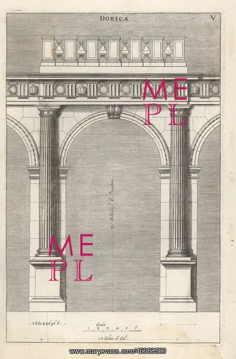 : Portico with columns in the Doric order : Portico with columns in the Doric order
