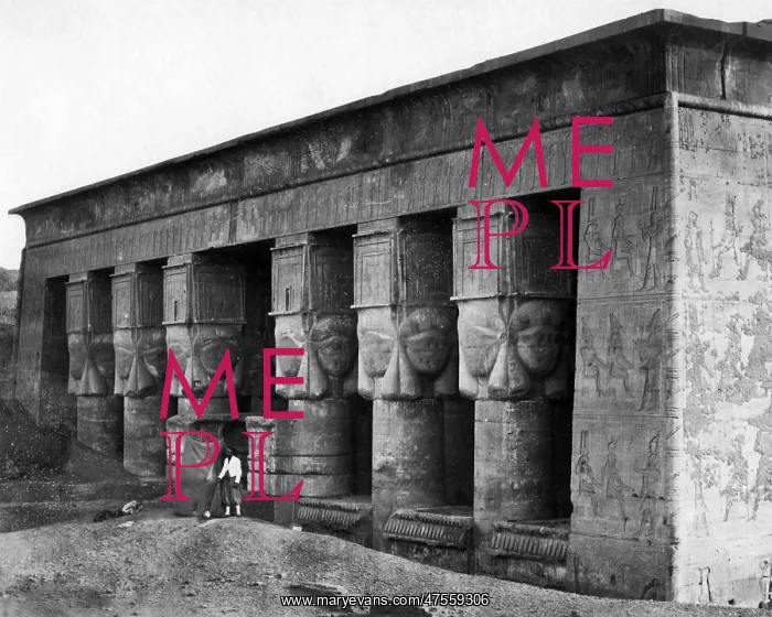 : Portico of the Temple at Dendera, Egypt : Portico of the Temple at Dendera, Egypt