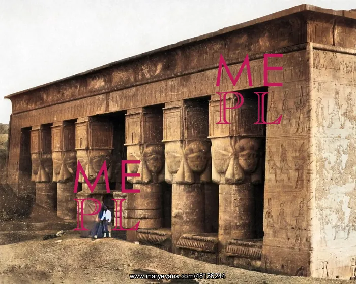 : Portico of the Temple at Dendera, Egypt : Portico of the Temple at Dendera, Egypt