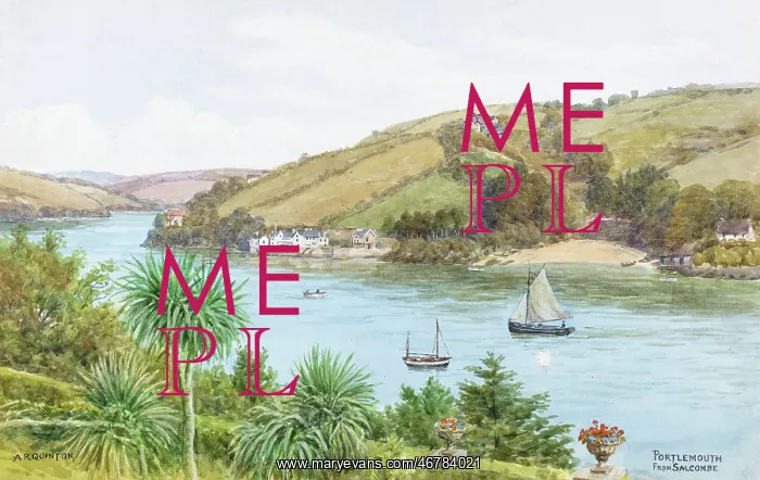 : Portlemouth, Devon, viewed from Salcombe : Portlemouth, Devon, viewed from Salcombe