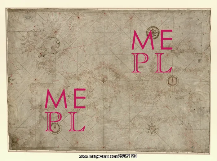 : Portolan Chart, Mediterranean and Black Seas, 14th century : Portolan Chart, Mediterranean and Black Seas, 14th century