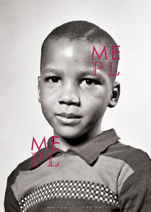 : Portrait African-American Boy Looking at Camera Serious : Portrait African-American Boy Looking at Camera Serious