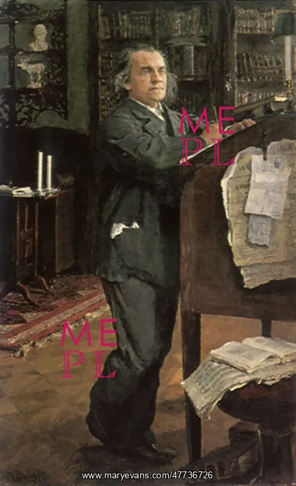 : Portrait of Alexander Serov, Russian composer : Portrait of Alexander Serov, Russian composer