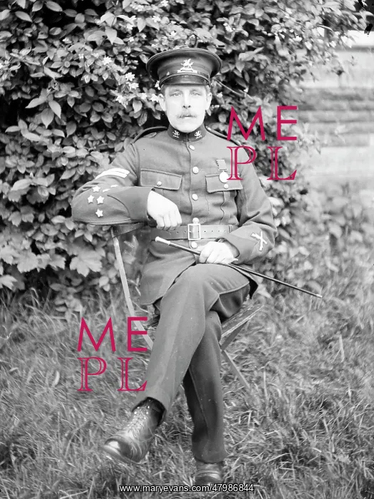 : Portrait of an army corporal, Mid Wales : Portrait of an army corporal, Mid Wales