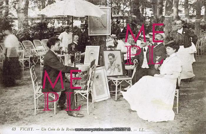  : Portrait Artist Gilbert at work at Vichy